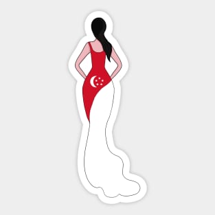 Singapore Woman Sticker